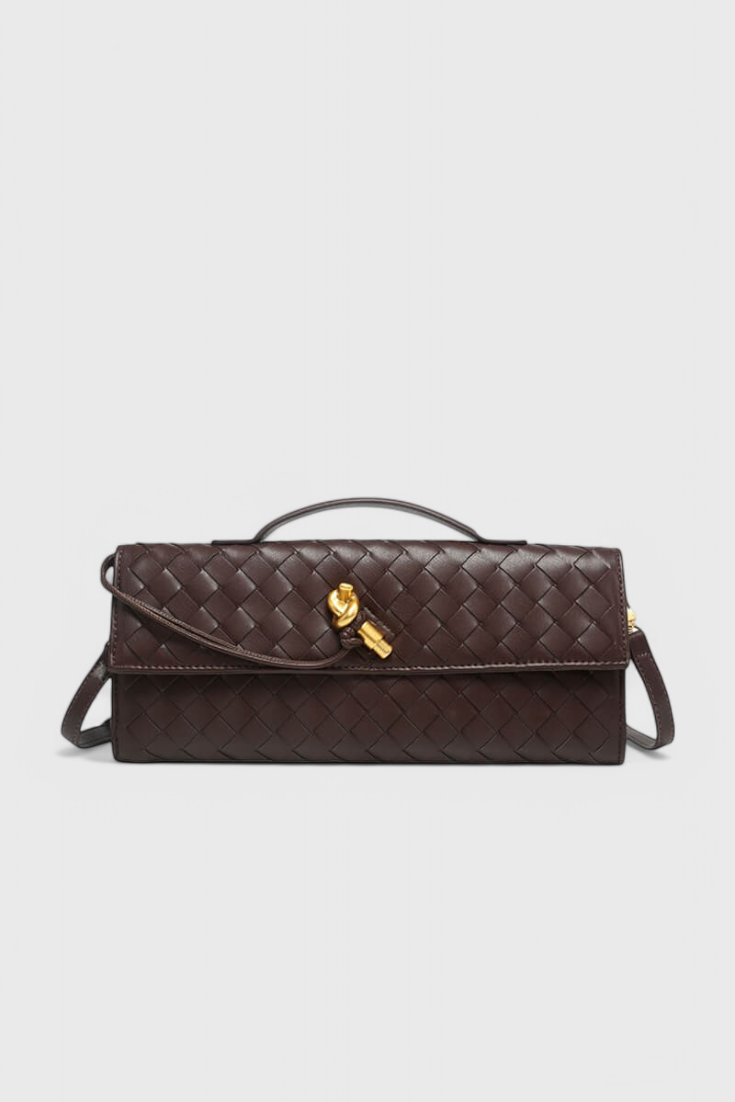 Melanie | Clutch with Gold Ribbon Detail