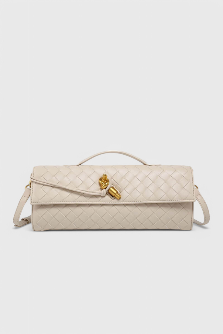 Melanie | Clutch with Gold Ribbon Detail