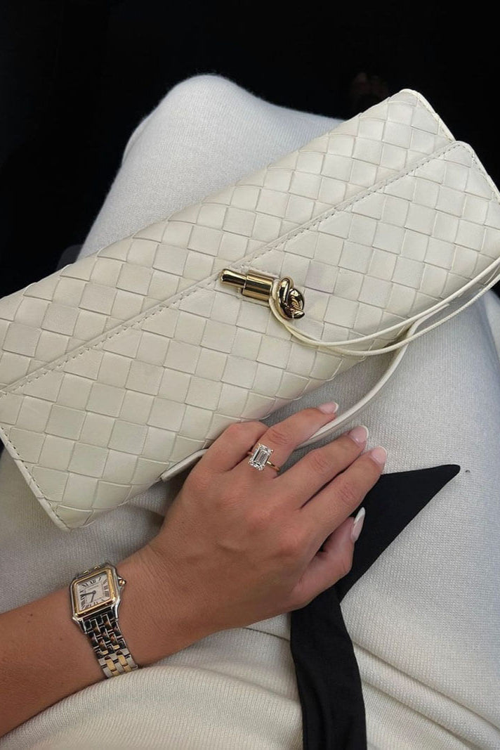 Melanie | Clutch with Gold Ribbon Detail