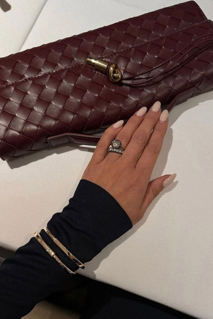 Melanie | Clutch with Gold Ribbon Detail