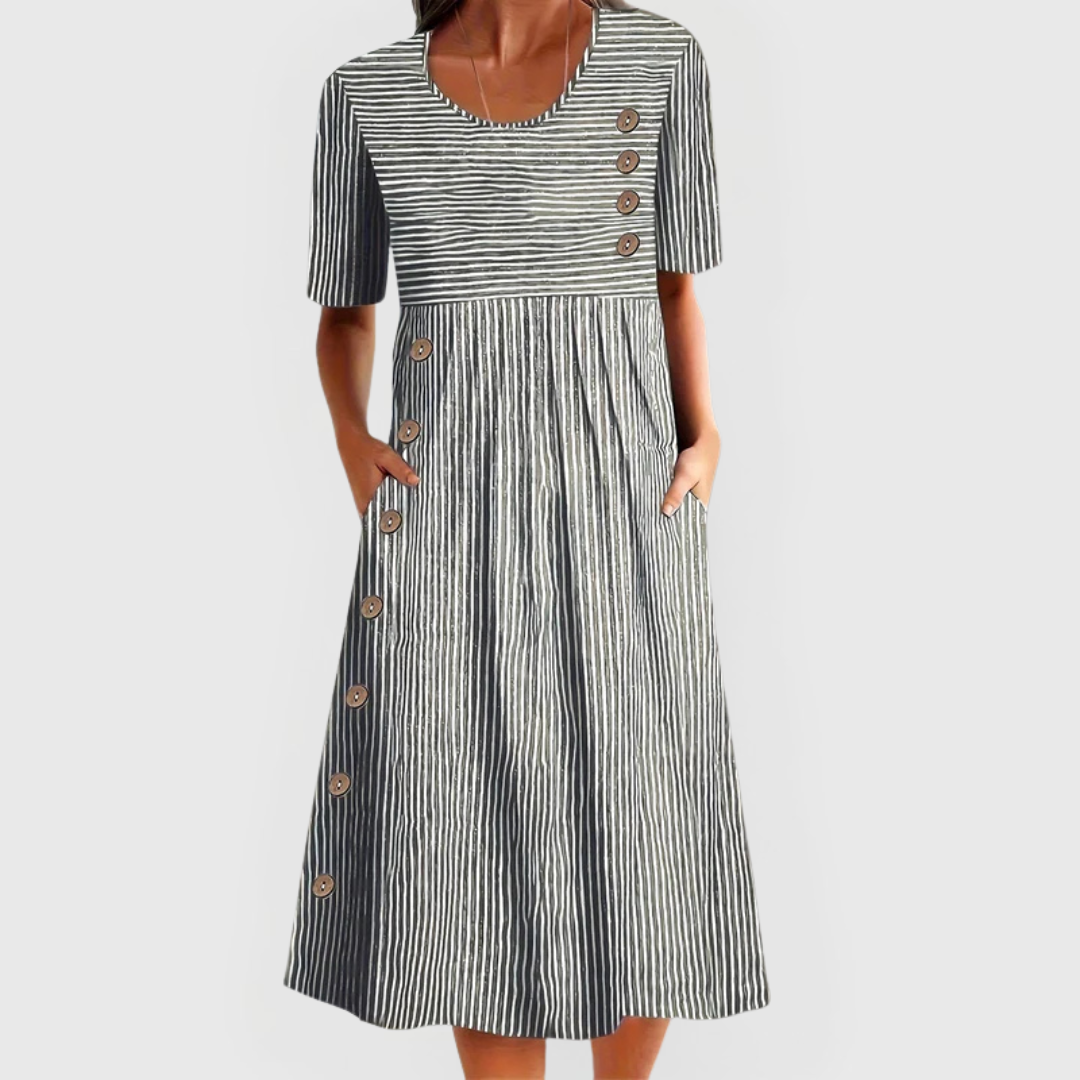 Josephine | Striped Midi Dress