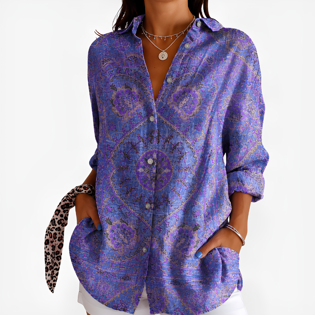 Hannah | Lavender Paisley Elegance Blouse