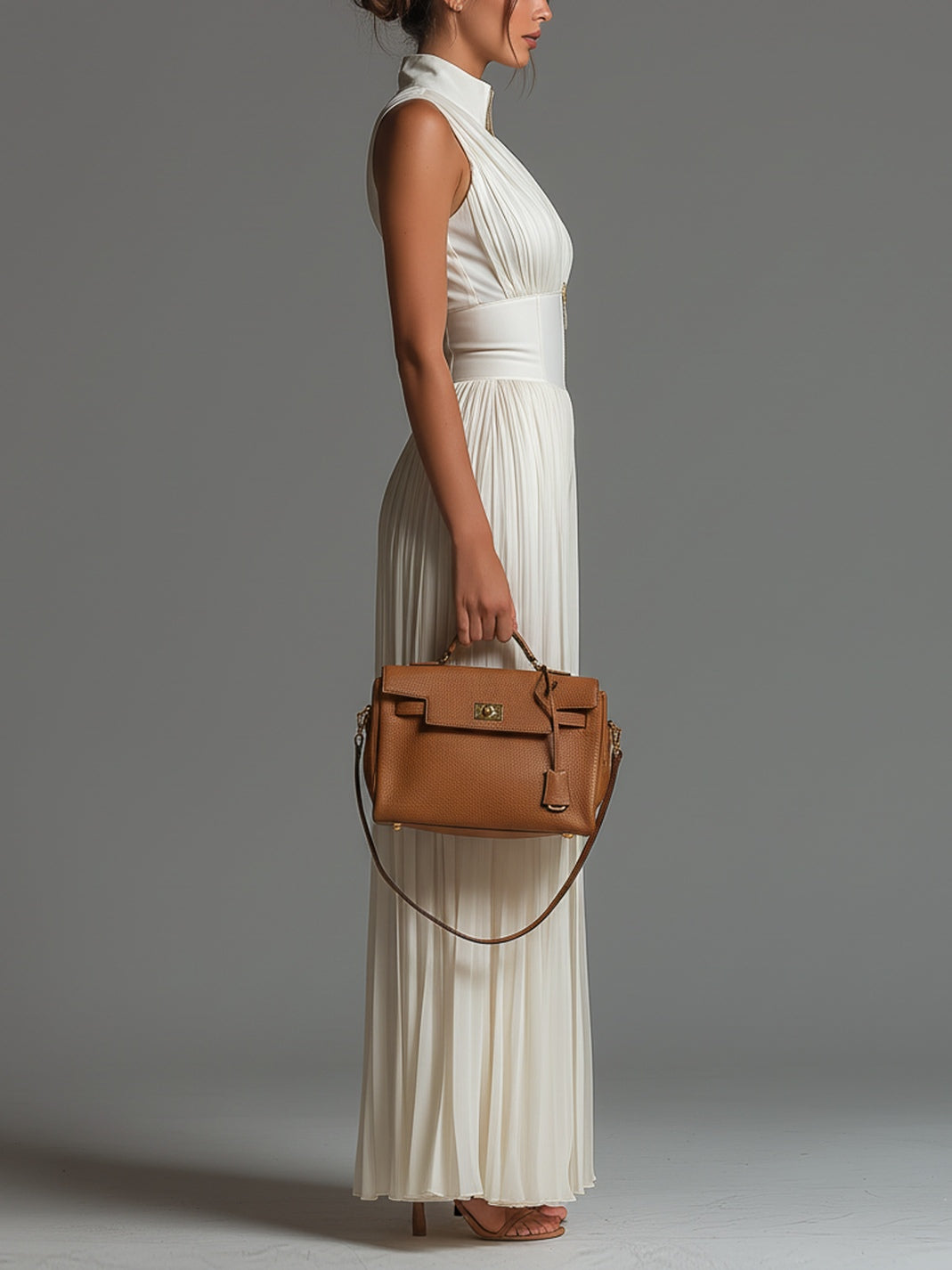 Odette™ | Jumpsuit in Chiffon con Scollo a V e Gamba Larga