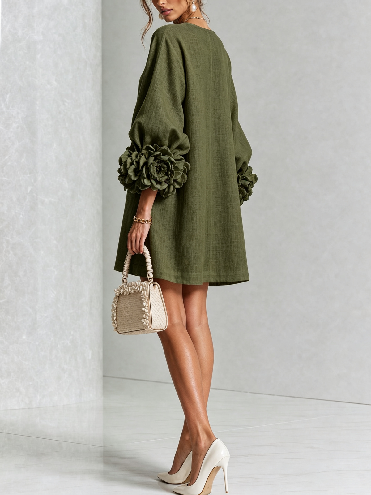 Florence™ | Abito Mini a Fiori con Bottone