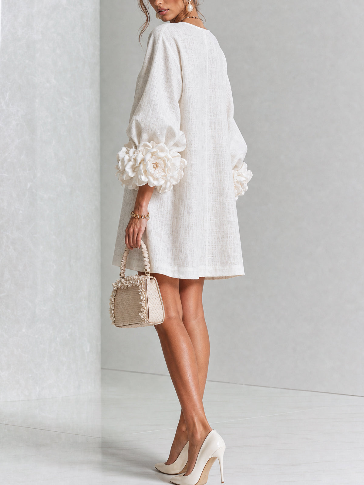 Florence™ | Abito Mini a Fiori con Bottone