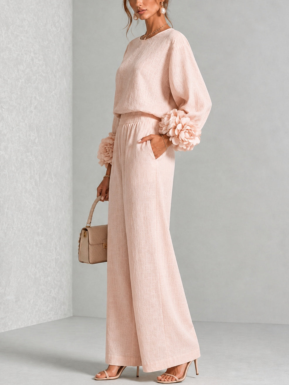 ROSALIE | SET DUE PEZZI CON POLSINI FLOREALI