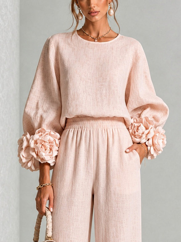 ROSALIE | SET DUE PEZZI CON POLSINI FLOREALI