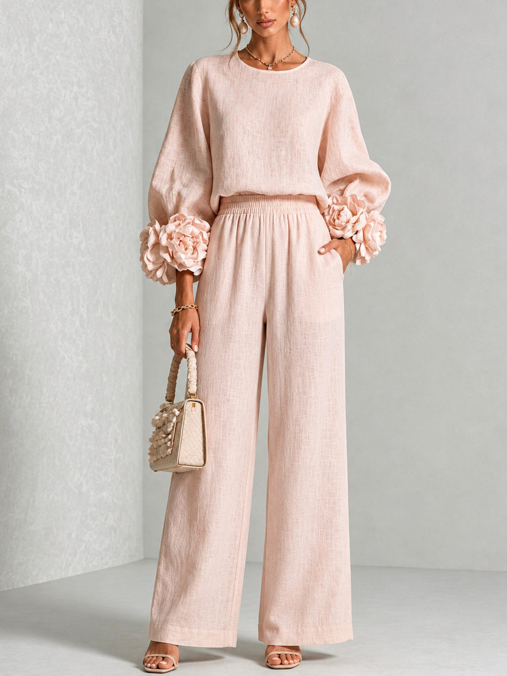 ROSALIE | SET DUE PEZZI CON POLSINI FLOREALI