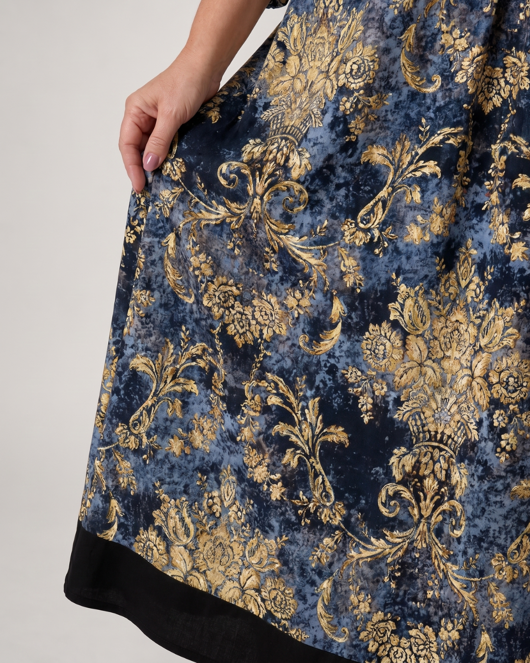 Adelheid | Abito midi boho con stampa floreale artistica