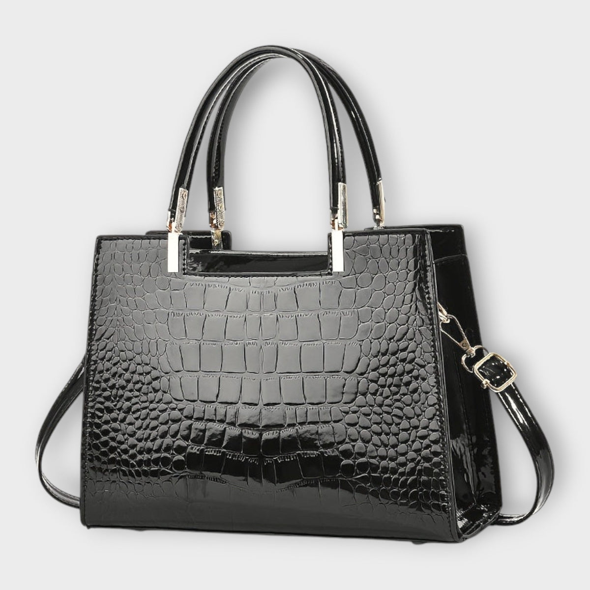 Erain | Croc-Effect Glossy Bag
