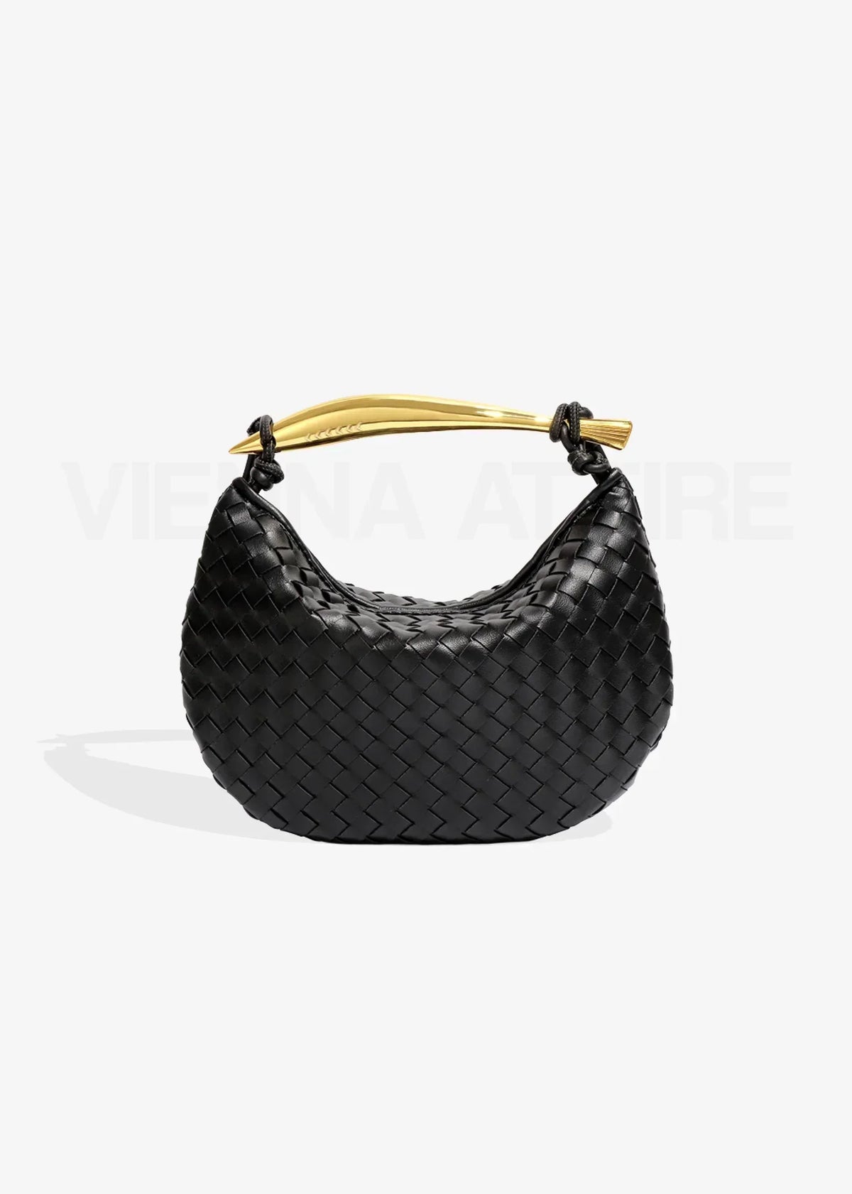 Alessandra | Woven Bag with Gold Handle