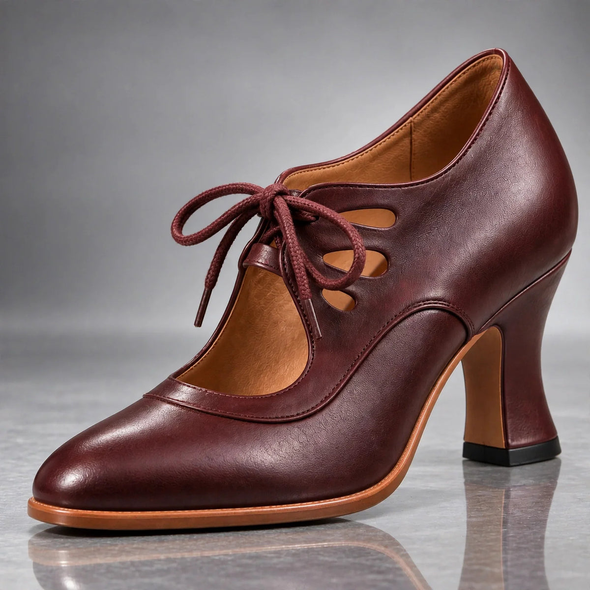 Evelyn Lace-Up Heels