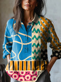 Viviana™ | Blusa in Lino Esclusiva con Motivo