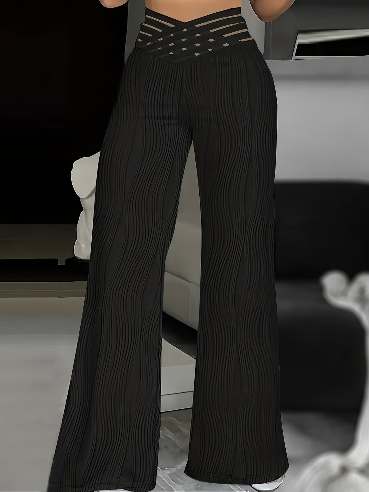 Margot | High Waisted Crisscross Trousers