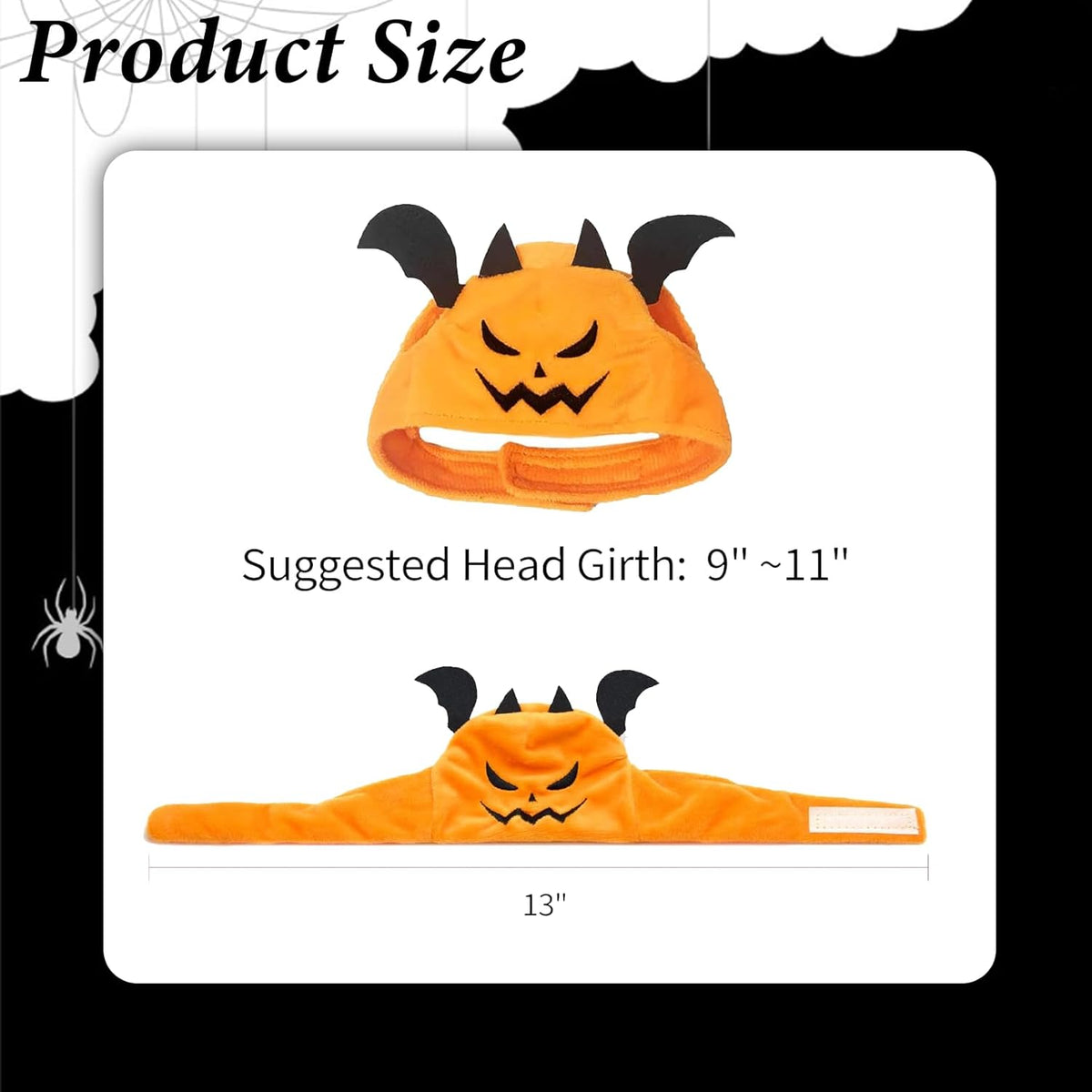Adjustable Pumpkin Pet Hat