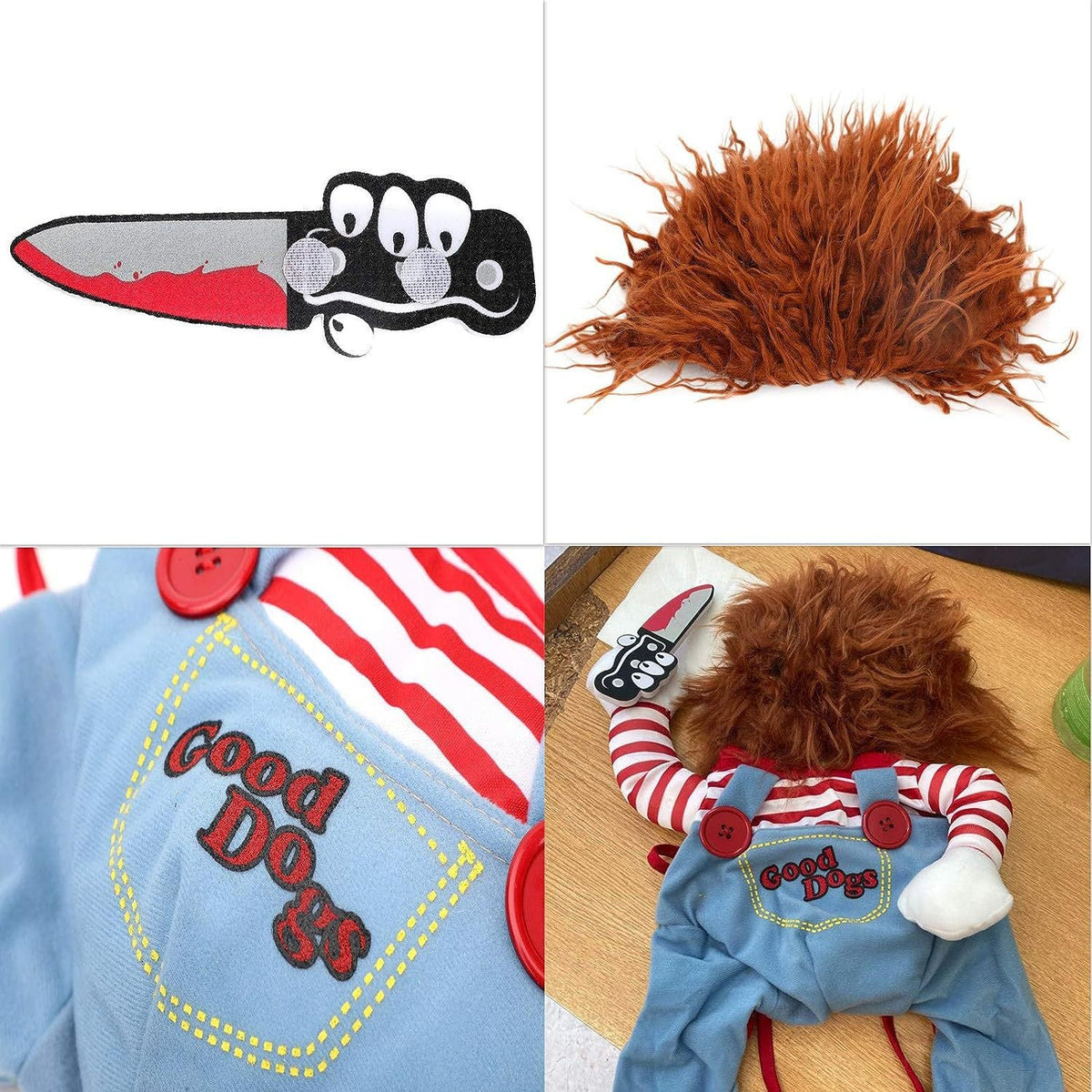 Knife-Prop Pet Costume Overalls