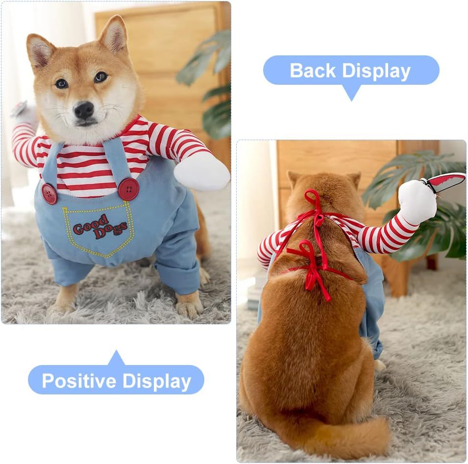 Knife-Prop Pet Costume Overalls