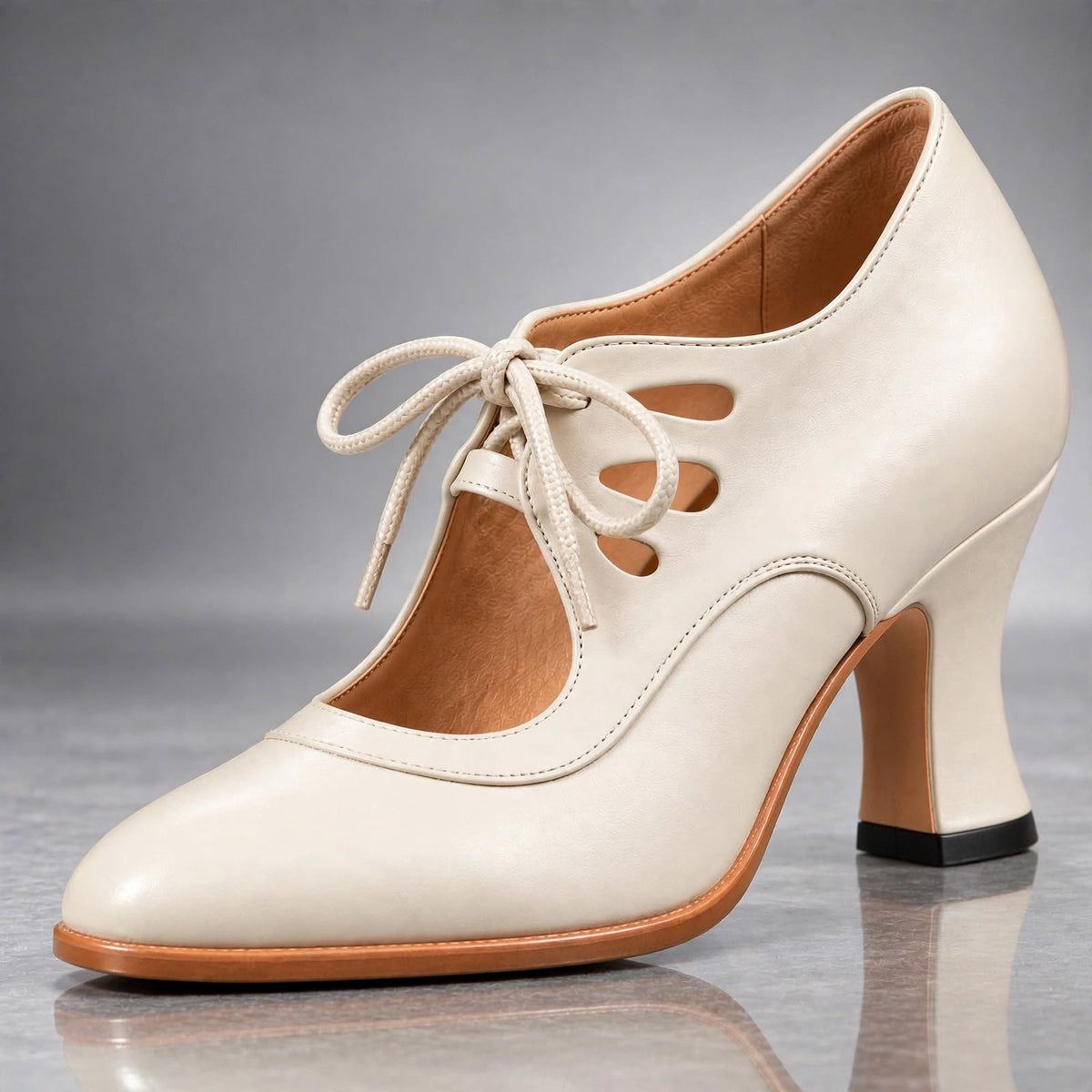 Evelyn Lace-Up Heels