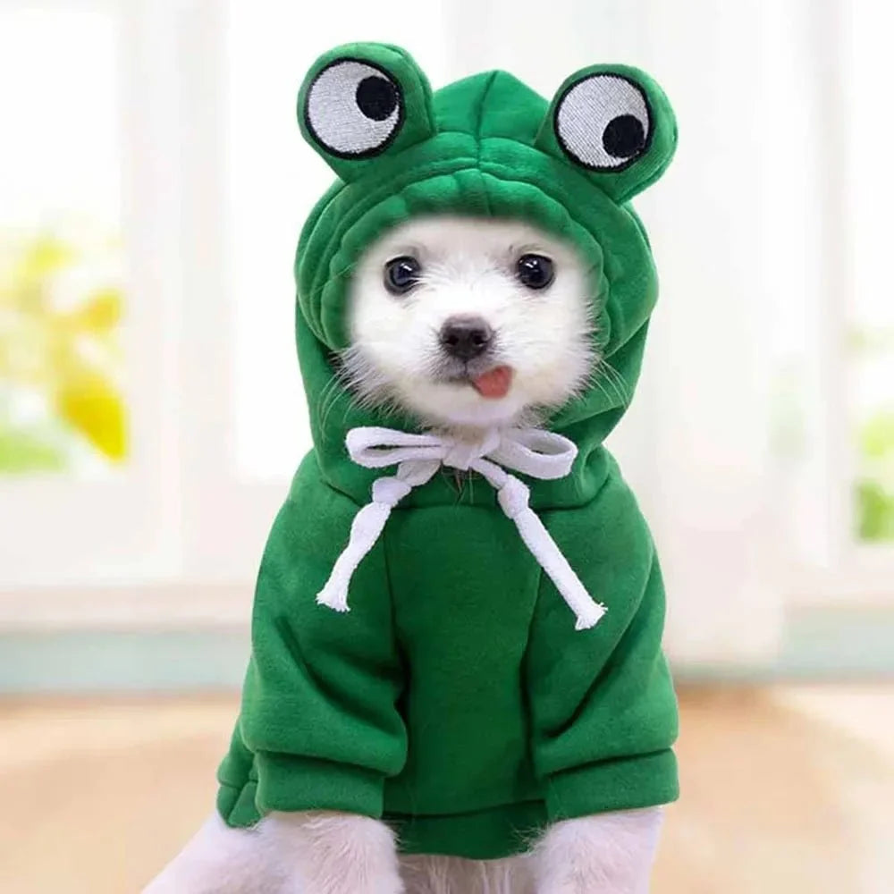 FrogHop Fleece Dog Hoodie
