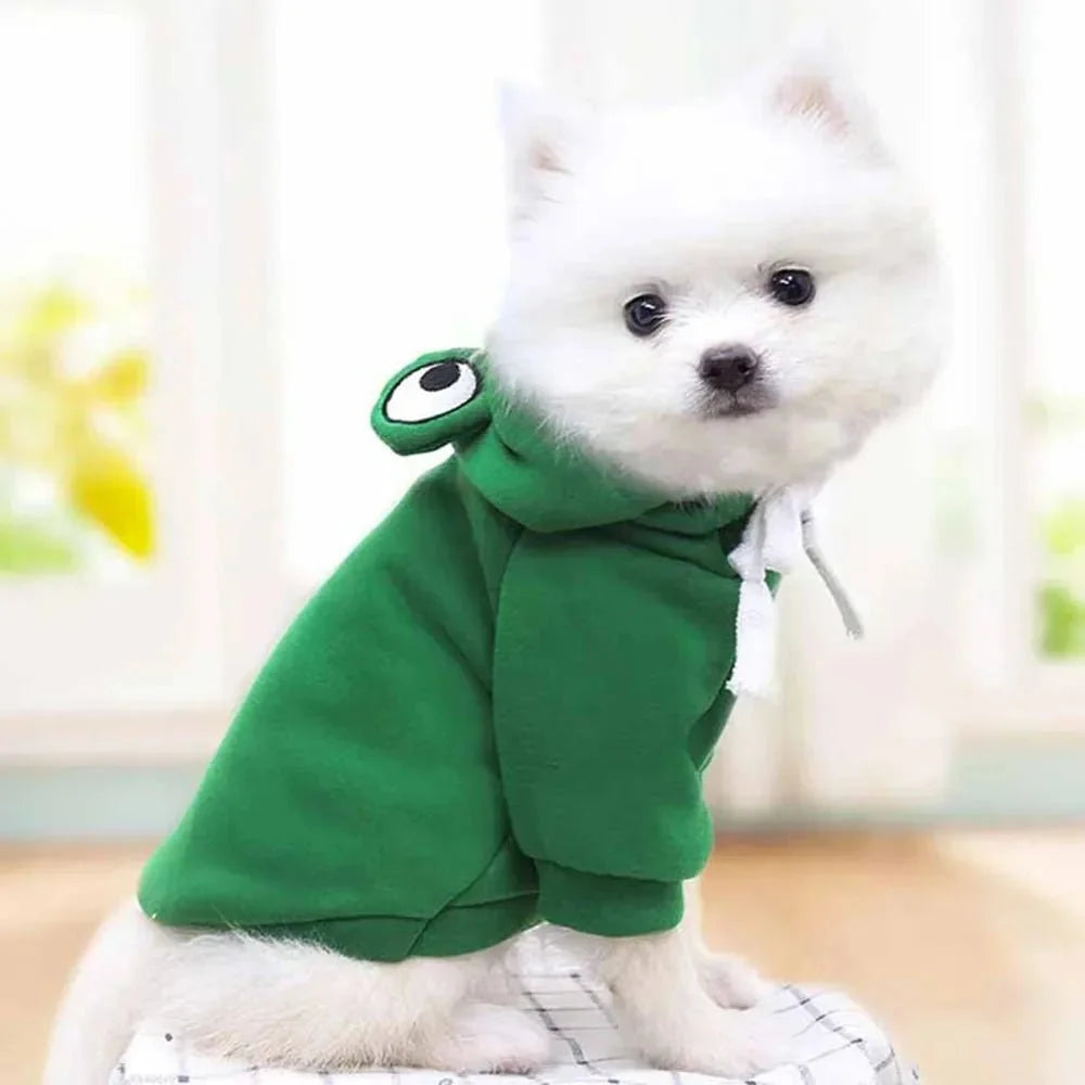 FrogHop Fleece Dog Hoodie