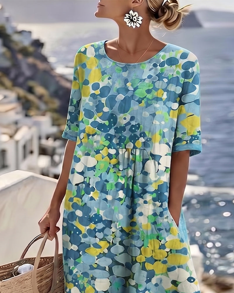 Elena | Floral Summer Midi Dress