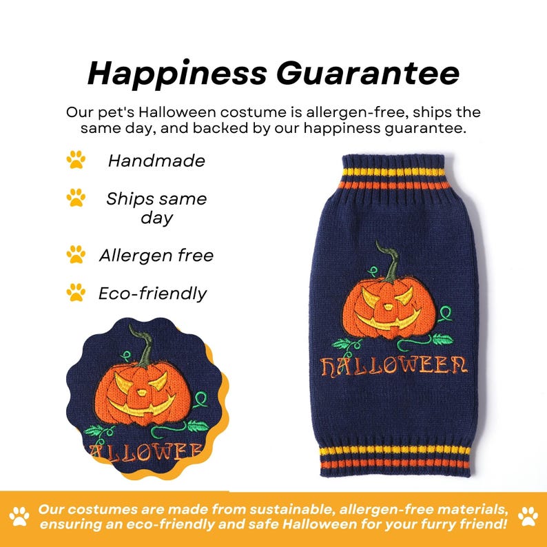 Halloween Crochet Pet Sweater