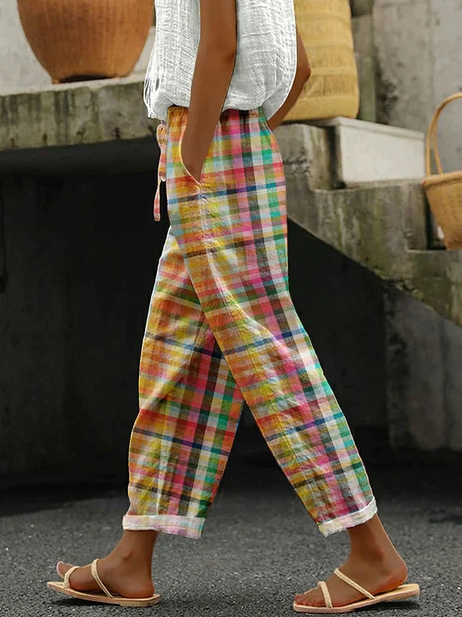 Zenaria | Comfortable Striped Trousers