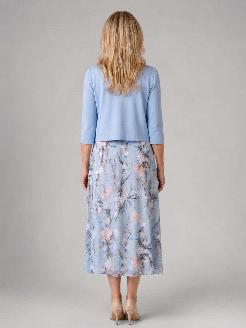 Marlene | Abito midi floreale con giacca corta