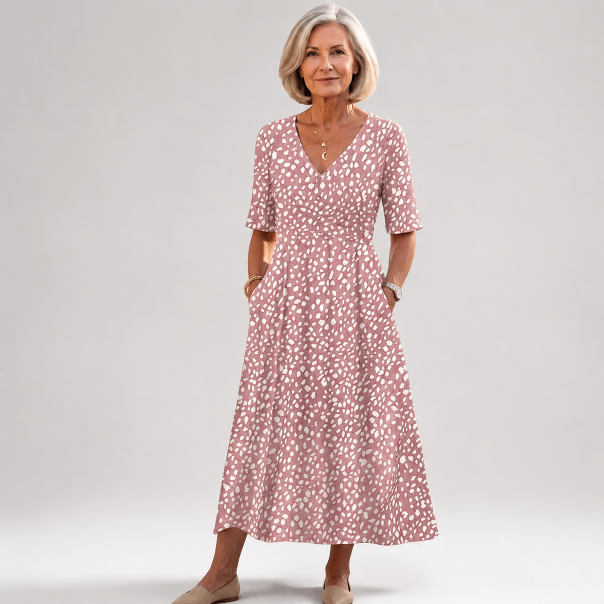Esther | Polka Dot Midi Dress