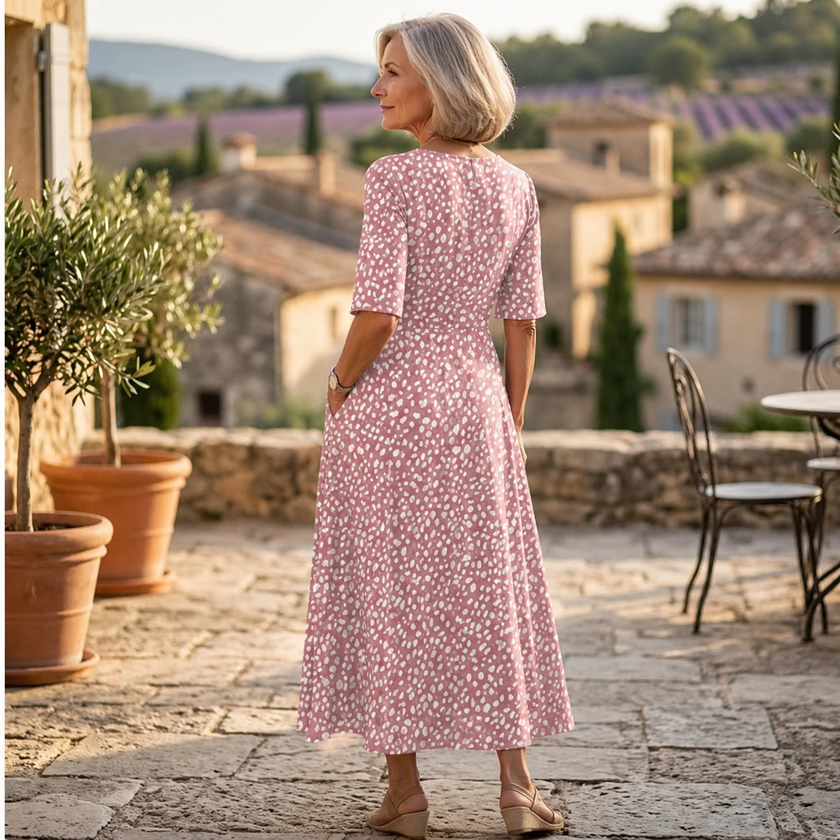 Esther | Polka Dot Midi Dress