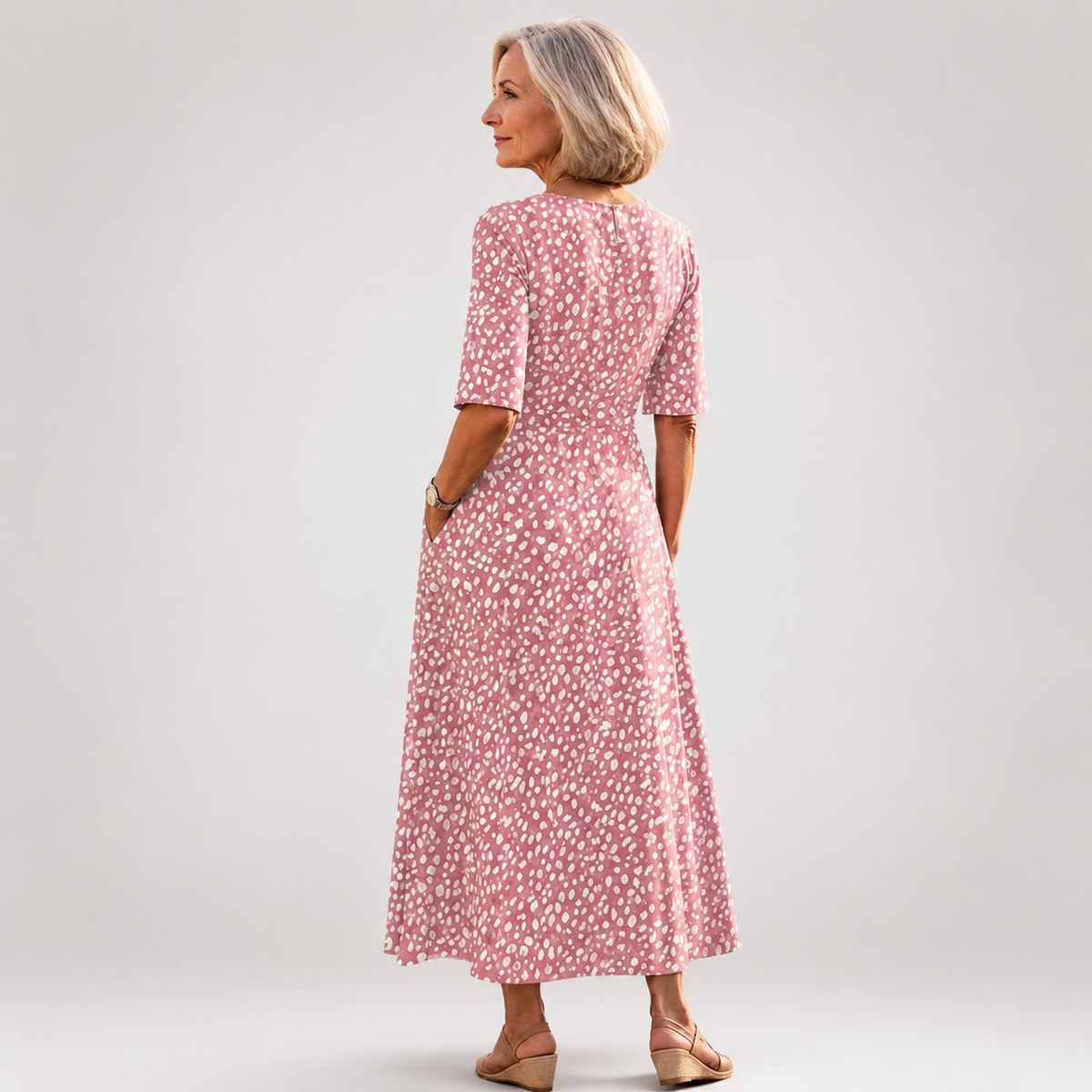 Esther | Polka Dot Midi Dress