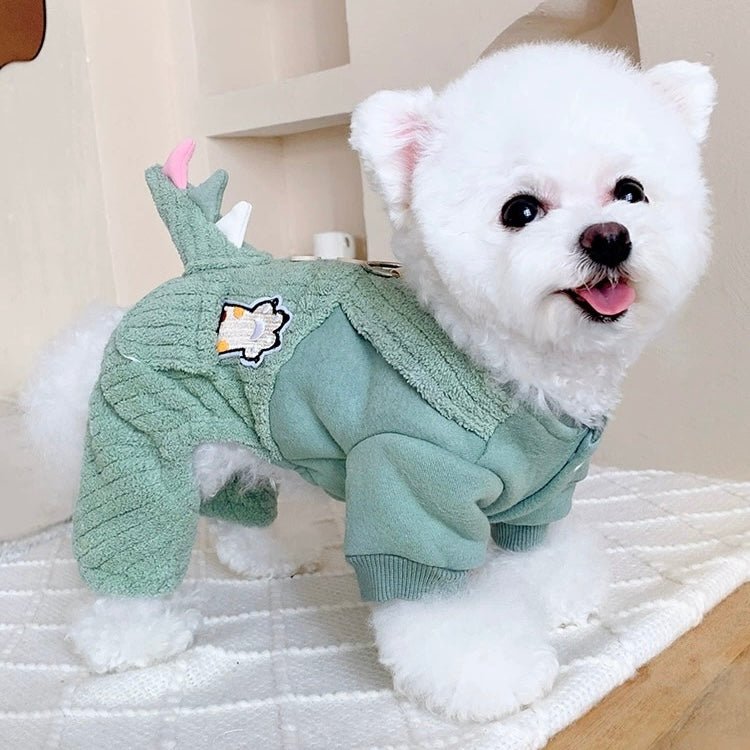 DinoTail Plush Dog Jumpsuit
