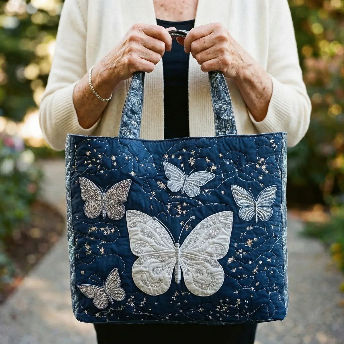 Borsa Artigianale - Farfalla Argento