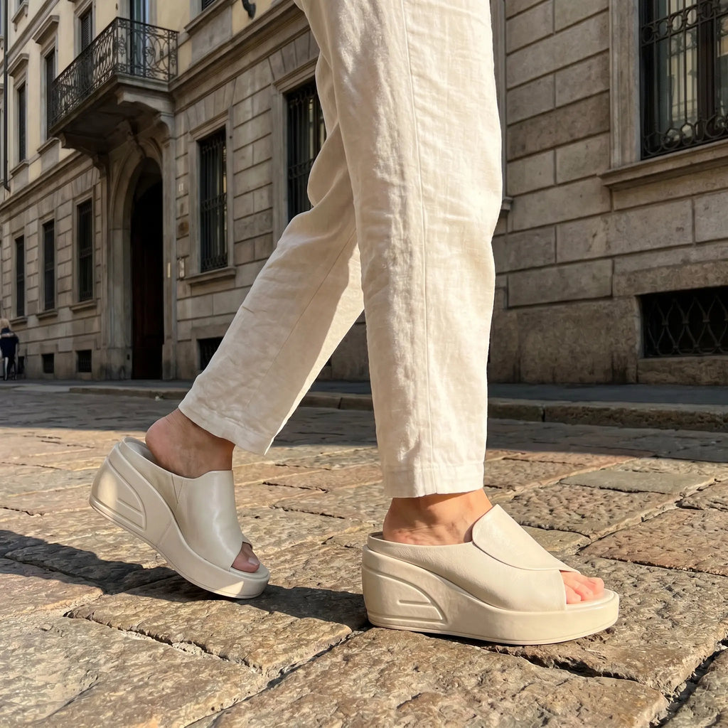 Elisa Sandali Zeppa Slip-on Ortopedici