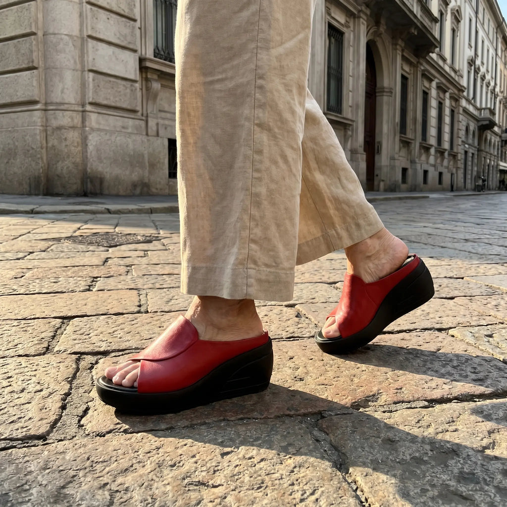 Elisa Sandali Zeppa Slip-on Ortopedici