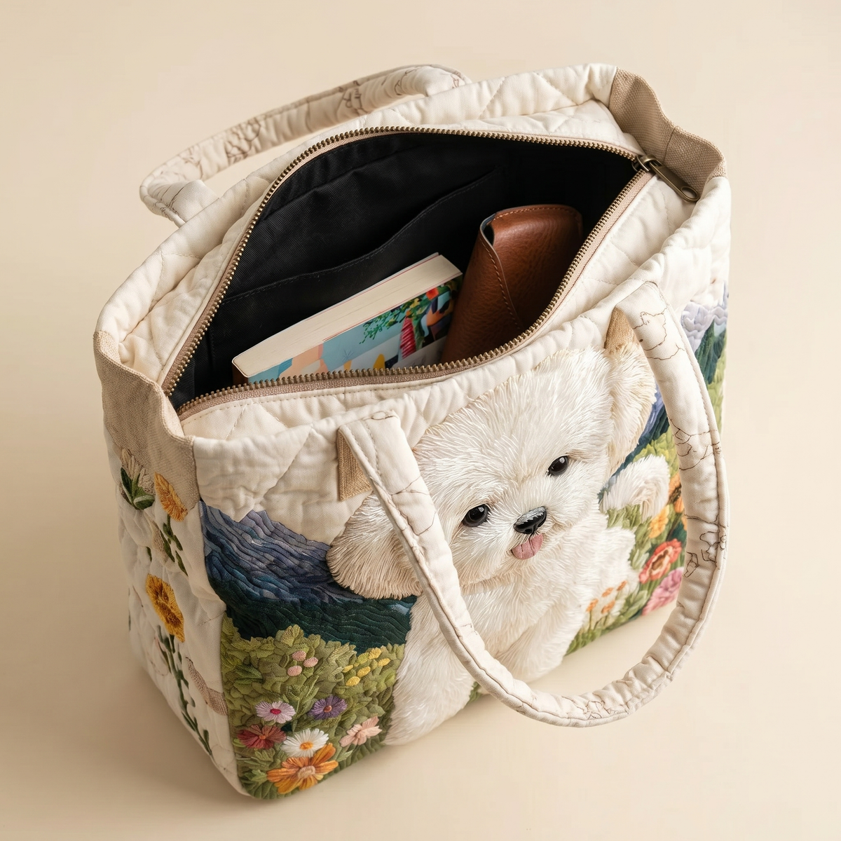 Borsa Artigianale Trapuntata - Cane Incantato