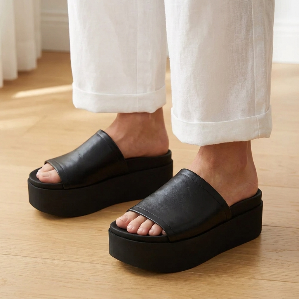 Sandali Piattaforma in Pelle Arwinn