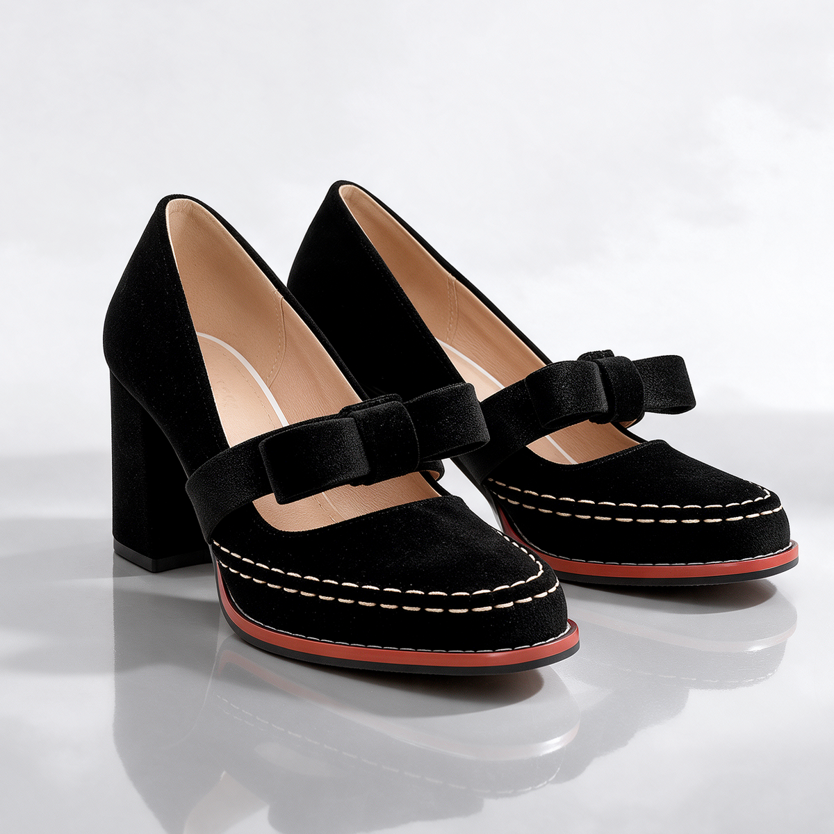 Bella Velvet Mary Jane Heels