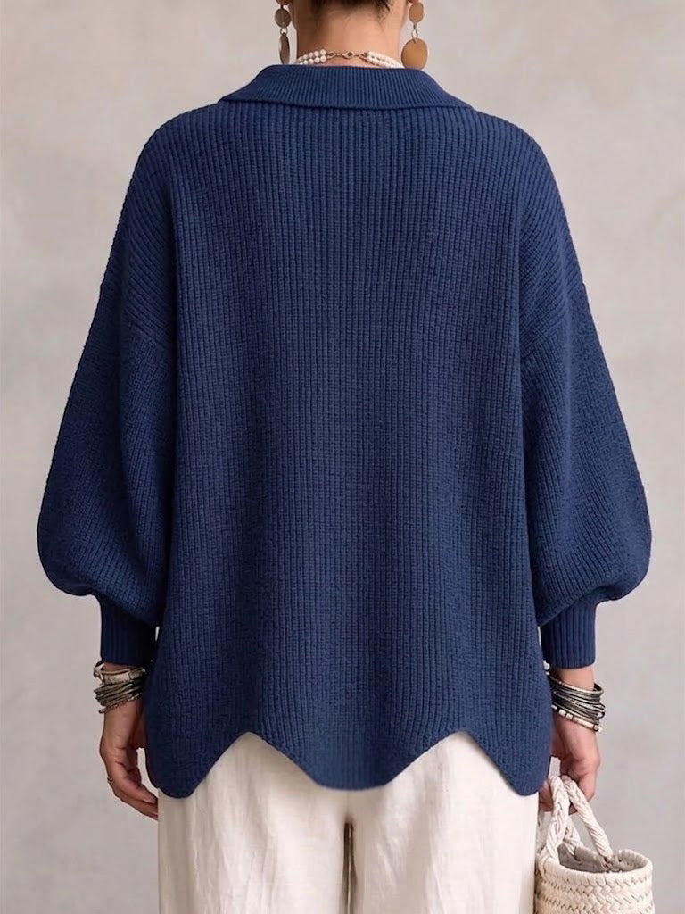 Cardigan lavorato a maglia con colletto oversize e grandi bottoni metallici