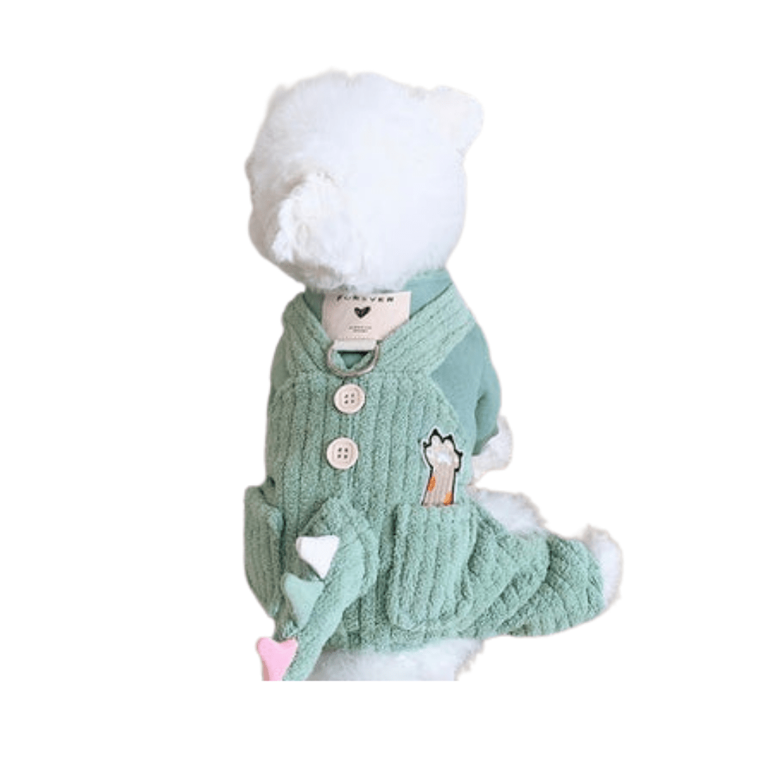 DinoTail Plush Dog Jumpsuit