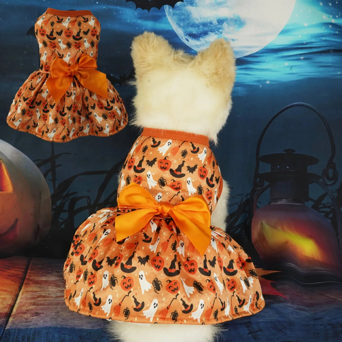 Pumpkin Halloween Dog Dress