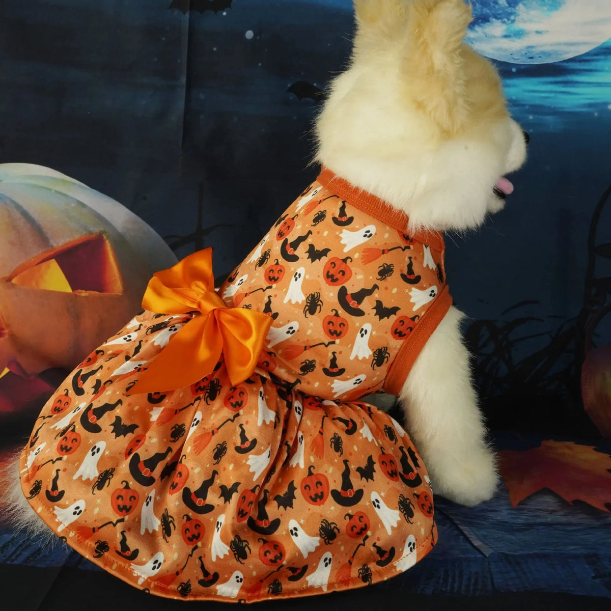 Pumpkin Halloween Dog Dress