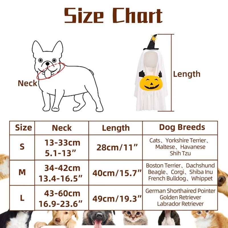 Pumpkin Ghost Pet Costume