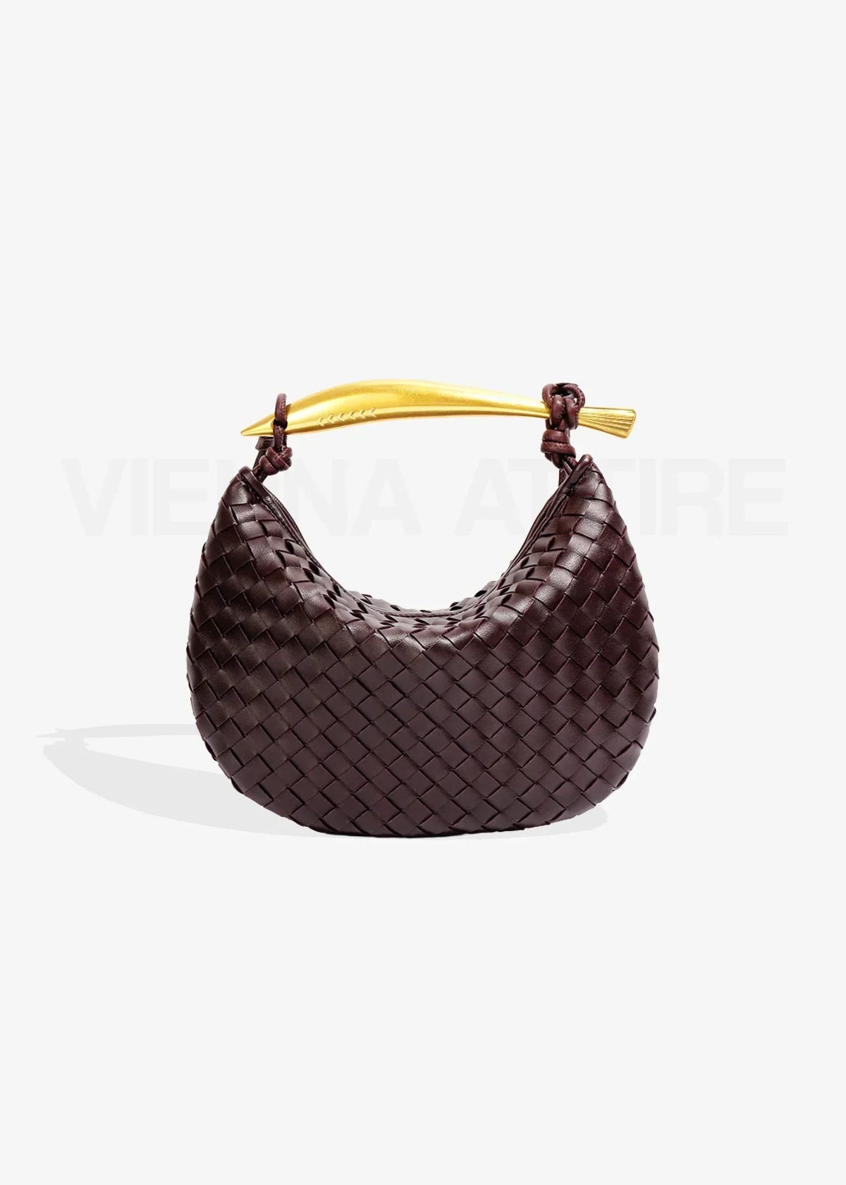 Alessandra | Woven Bag with Gold Handle