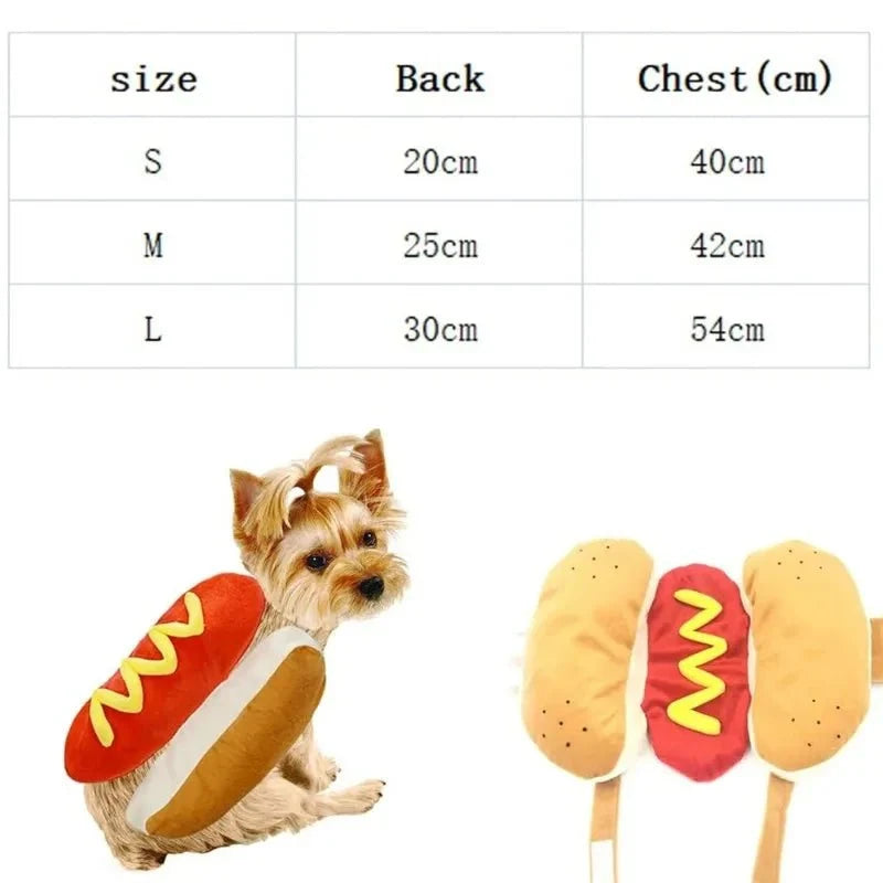 Adjustable Hot Dog Pet Costume