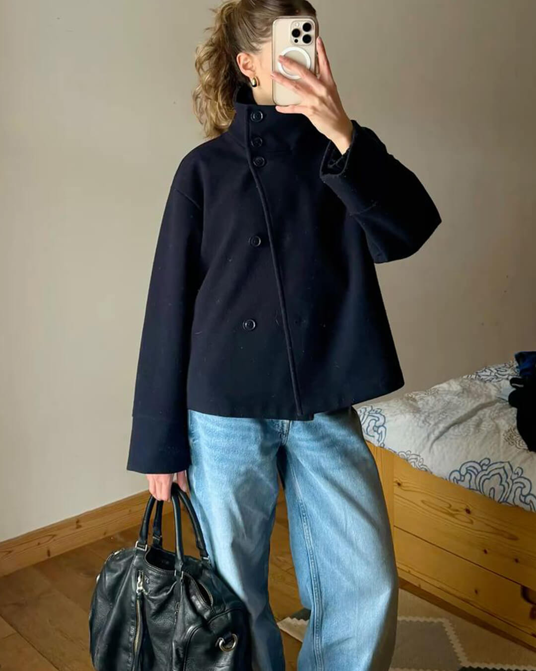 Rosalia Elegant Jacket with Stand Collar