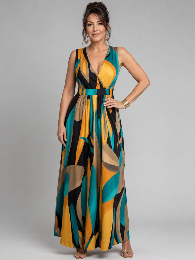 Sigrid | Maxidress con stampa astratta