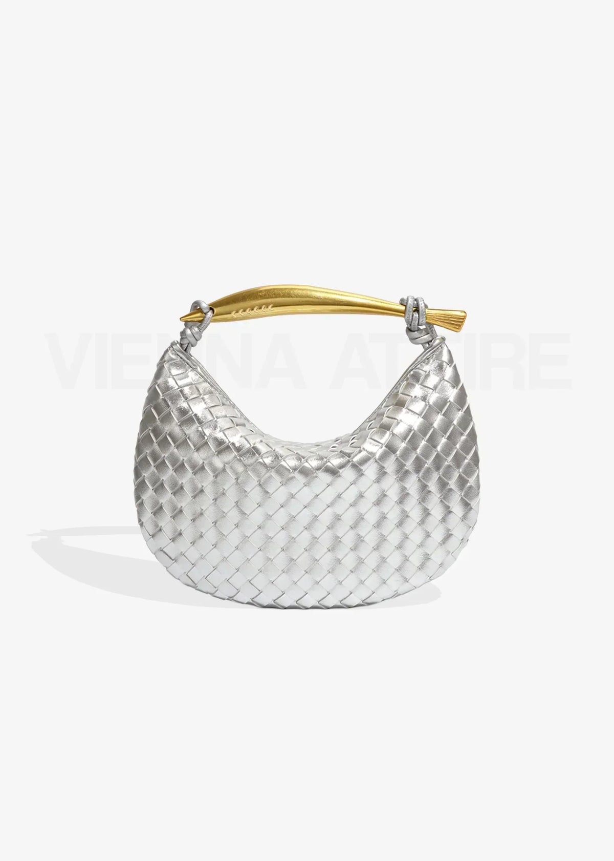Alessandra | Woven Bag with Gold Handle