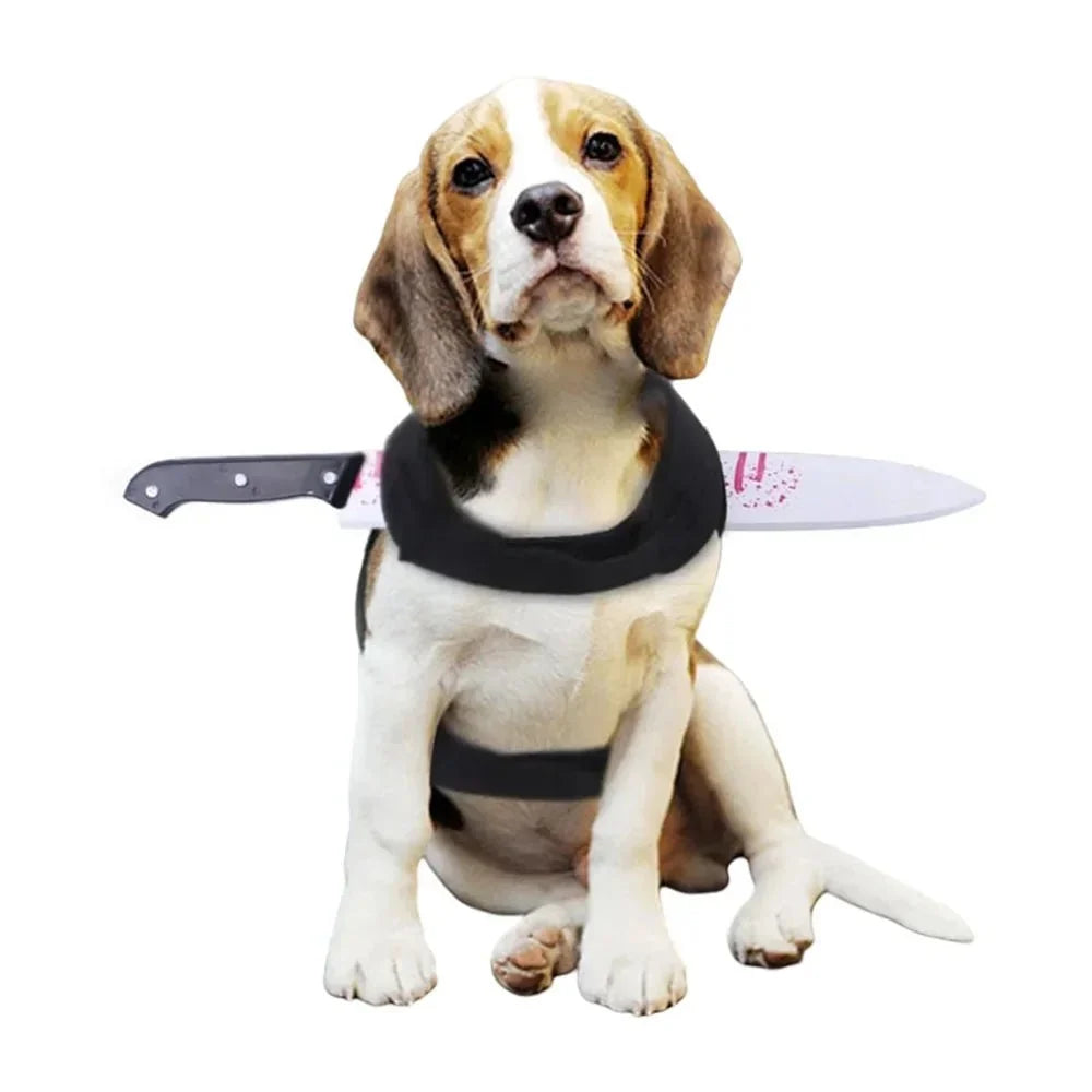 Spooky Knife-Prop Dog Costume
