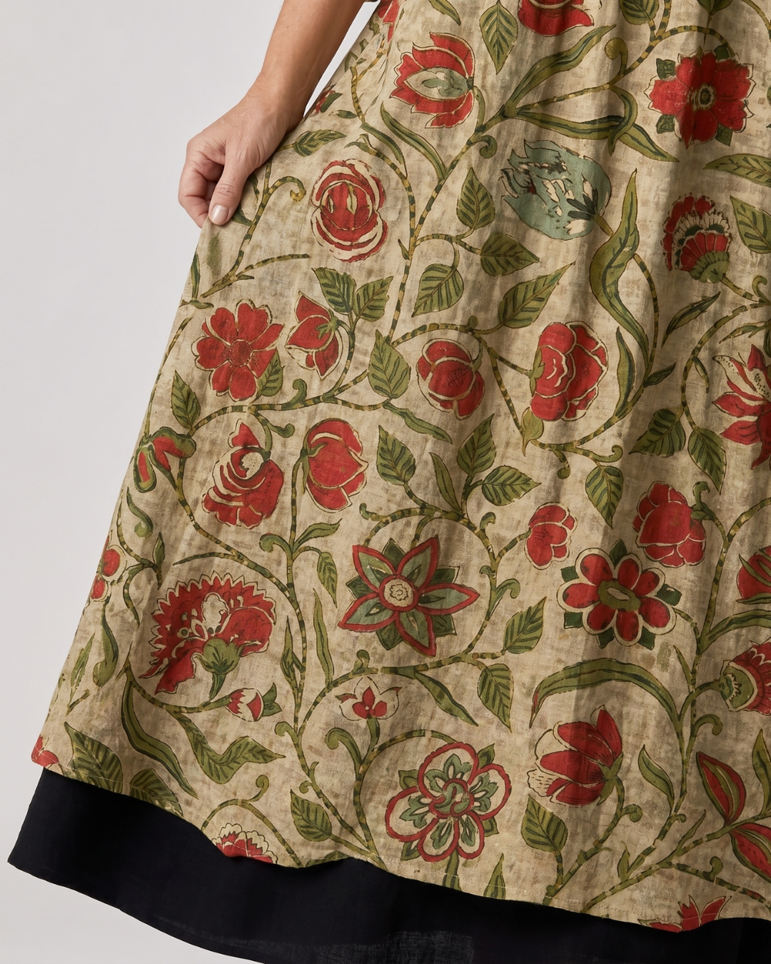 Wilhelmine | Abito midi boho con stampa botanica